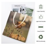 yanfind Great Martin Canvas Tote Bag Double Butterfly Insect Invertebrate Monarch Bee Honey Public Domain white-style1 38×41cm