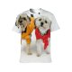 yanfind Adult Full Print T-shirts (men And Women) Adorable Calm Carefree Colorful Comfort Curious Dog Floor Fluff Friend Friendly