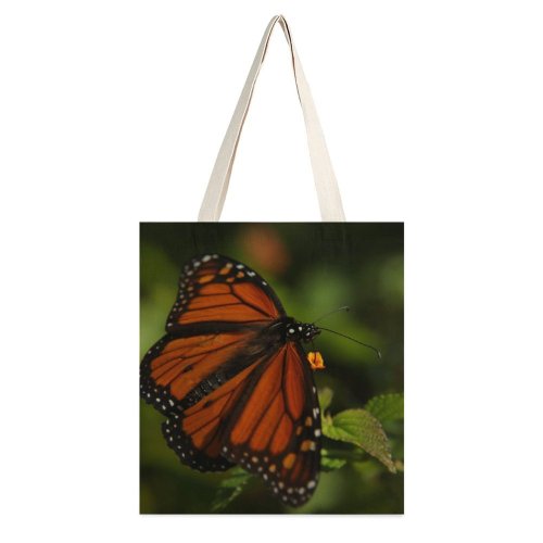 yanfind Great Martin Canvas Tote Bag Double Butterfly Insect Invertebrate Monarch Bee Honey Photographie Paeceful Beautiful Outdoors Macro Creative white-style1 38×41cm