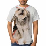 yanfind Adult Full Print T-shirts (men And Women) Adorable Creature Curious Cute Dog Enjoy Fluff Friendly Funny Fur