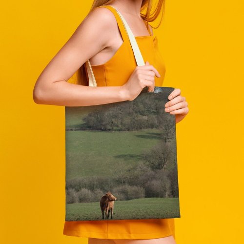 yanfind Great Martin Canvas Tote Bag Double Field Grassland Outdoors Countryside Farm Rural Meadow Pasture Ranch Grazing Leicestershire Uk white-style1 38×41cm