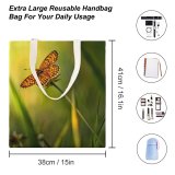 yanfind Great Martin Canvas Tote Bag Double Butterfly Insect Invertebrate Estonia Monarch Wing HQ Leaf Close white-style1 38×41cm