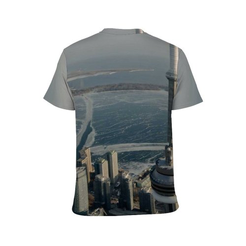 yanfind Adult Full Print T-shirts (men And Women) Aerial Architecture Building Center Central City Cityscape Commerce Complex Construction Contemporary