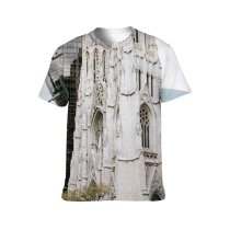 yanfind Adult Full Print T-shirts (men And Women) Aged America Ancient Architecture Area Building Cathedral Center Church City Cityscape Complex