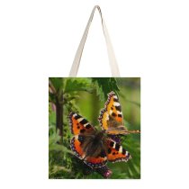 yanfind Great Martin Canvas Tote Bag Double Butterfly Insect Invertebrate Bee Honey Monarch Focus Colourful Photographer Photo + white-style1 38×41cm