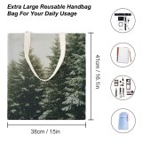 yanfind Great Martin Canvas Tote Bag Double Christmas Tree Fir Winter Conifer Abies Flora Plant Spruce Olympic National Park white-style1 38×41cm