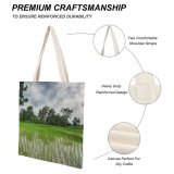 yanfind Great Martin Canvas Tote Bag Double Field Grassland Outdoors Countryside Paddy Plant Vegetation Hua Mueang Nong Bua white-style1 38×41cm