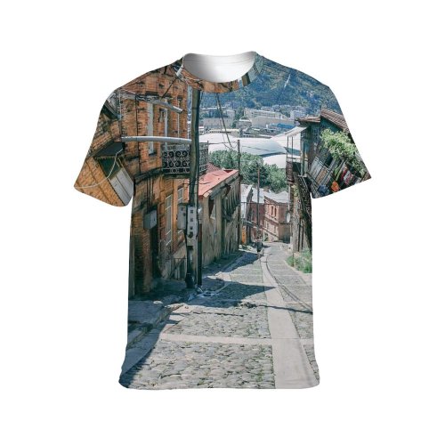 yanfind Adult Full Print T-shirts (men And Women) Accommodation Aged Area Sky Brick Building Cloudy Construction Destination Detail District Dwell