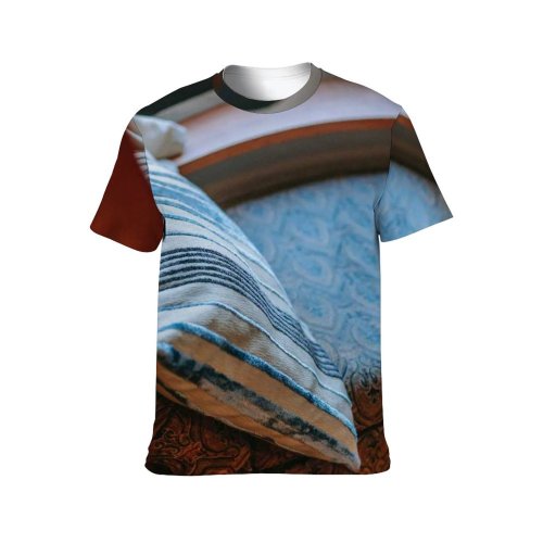 yanfind Adult Full Print T-shirts (men And Women) Accommodation Aged Apartment Calm Carpet Comfort Couch Cozy Creative Cushion Decorative Design
