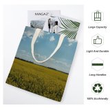yanfind Great Martin Canvas Tote Bag Double Field Grassland Outdoors Deutschland Farm Meadow Rural Countryside Renewable Energies Monoculture white-style1 38×41cm