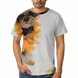 yanfind Adult Full Print T-shirts (men And Women) Adorable Alone Ball Calm Clever Comfort Dog Floor Fluff Friendly Idyllic