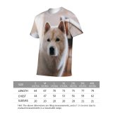 yanfind Adult Full Print T-shirts (men And Women) Adorable Akita Inu Calm Creature Curious Cute Daytime Delicate Dog Fauna