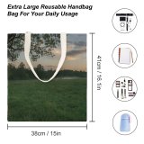 yanfind Great Martin Canvas Tote Bag Double Field Grassland Outdoors Countryside Farm Rural Meadow Pasture Grass Plant Tree Land white-style1 38×41cm