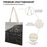 yanfind Great Martin Canvas Tote Bag Double Cliff Outdoors Grey Lysefjord Forsand Rock Norway Fjord Dark Norse Filter white-style1 38×41cm