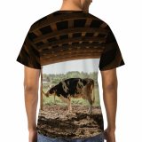 yanfind Adult Full Print T-shirts (men And Women) Agriculture Bornyard Cattle Cow Dairy Dress Farm Farmland Farmyard Female Girl