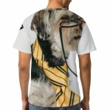 yanfind Adult Full Print T-shirts (men And Women) Adorable Alone Calm Clever Comfort Curious Dog Floor Fluff Friendly Fur