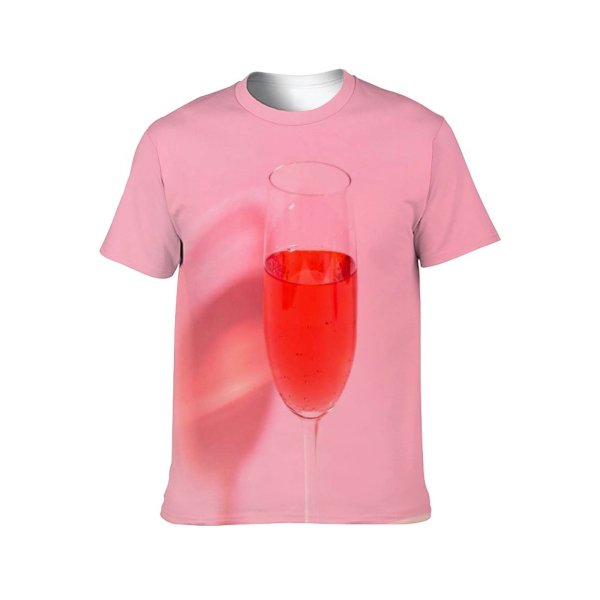 yanfind Adult Full Print T-shirts (men And Women) Alcohol Party Cocktail Glass Luxury Wine Champagne Birthday Romance Still