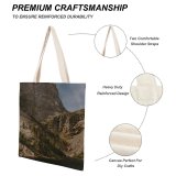 yanfind Great Martin Canvas Tote Bag Double Cliff Outdoors Promontory Range Peak Plateau Rock Plant Tree Grey Scenery white-style1 38×41cm