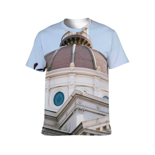 yanfind Adult Full Print T-shirts (men And Women) Aged Arched Architecture Art Bank Sky Brooklyn Building City Colorful Column