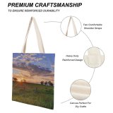 yanfind Great Martin Canvas Tote Bag Double Field Grassland Outdoors Countryside Rouse Hill Regional Park Nsw Australia Dusk Sunset white-style1 38×41cm