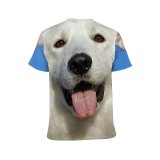yanfind Adult Full Print T-shirts (men And Women) Adorable Cute Dog Furry Pet Tongue