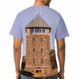 yanfind Adult Full Print T-shirts (men And Women) Aged Attract Autumn Brick Building Calm Cloudless Construction Daytime Design Dry Dwell