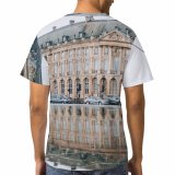 yanfind Adult Full Print T-shirts (men And Women) Aged Ancient Arched Architecture Bordeaux Building Car Chimney City Space Daylight District