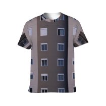 yanfind Adult Full Print T-shirts (men And Women) Accommodation Apartment Architecture Area Balcony Building City Cityscape Construction Daylight Daytime Design