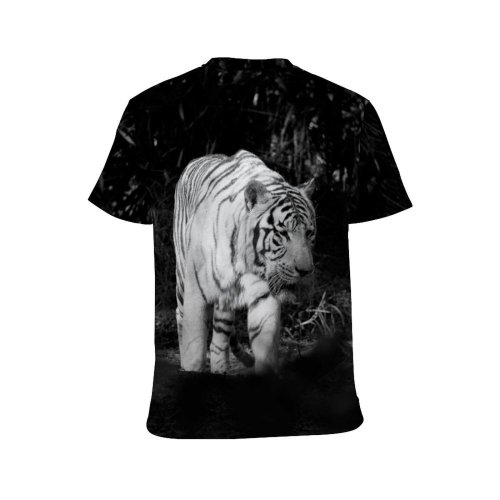yanfind Adult Full Print T-shirts (men And Women) Alone Attentive Bw Carnivore Chordate Concentrate Dangerous Fauna Felidae Focus Fur