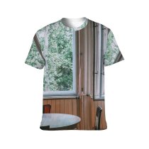 yanfind Adult Full Print T-shirts (men And Women) Accommodation Apartment Architecture Blurred Botany Bunch Chair Classic Comfort Cozy Daylight Decor