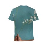 yanfind Adult Full Print T-shirts (men And Women) Aged Damaged Details Faceless Flower Grunge Minimal Shabby Texture Wall