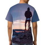 yanfind Adult Full Print T-shirts (men And Women) Adventure Beautiful Dawn Landscape Mountains Outdoors Peak Rocks Snow Sports