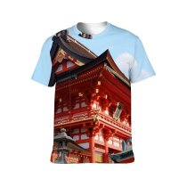 yanfind Adult Full Print T-shirts (men And Women) Ancient Architecture Building Castle Daylight Japan Roof Shrine