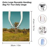yanfind Great Martin Canvas Tote Bag Double Field Grassland Outdoors Savanna Landscape Plant Tree Arecaceae Palm Public Domain white-style1 38×41cm