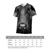 yanfind Adult Full Print T-shirts (men And Women) Agriculture Cattle Country Countryside Cow Eyelash Eyes Face Farmland Fur Herbivore Horns