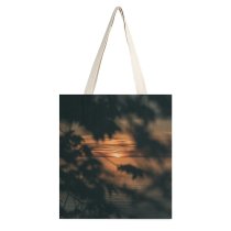 yanfind Great Martin Canvas Tote Bag Double Estonia Dusk Sunset Branch Sky Leaves Tree Sea Stock white-style1 38×41cm