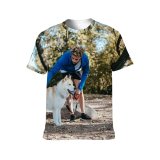 yanfind Adult Full Print T-shirts (men And Women) Adorable Affection Beard Blurred Caress Charming Chordate Cute Dog Enjoy Ethnic