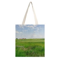 yanfind Great Martin Canvas Tote Bag Double Field Grassland Outdoors Countryside Land Farm Meadow Rural Grass Plant Landscape white-style1 38×41cm