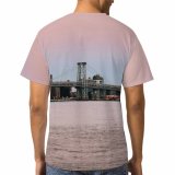yanfind Adult Full Print T-shirts (men And Women) America Architecture Attract Building Calm City Cityscape Cloudless Colorful Construction Design