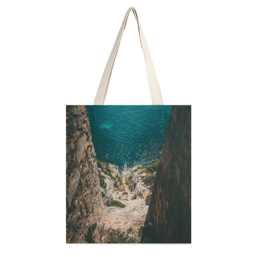 yanfind Great Martin Canvas Tote Bag Double Cliff Outdoors Ocean Australia Promontory Sea Scenery Landscape Summer Island white-style1 38×41cm