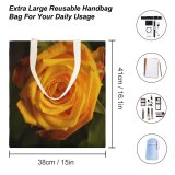 yanfind Great Martin Canvas Tote Bag Double Flower Plant Rose Realistic Summer Flora Season Macro Leaves Spring Leaf white-style1 38×41cm