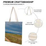 yanfind Great Martin Canvas Tote Bag Double Field Grassland Outdoors Valensole Countryside Farm Rural Meadow France Building Housing Architecture white-style1 38×41cm