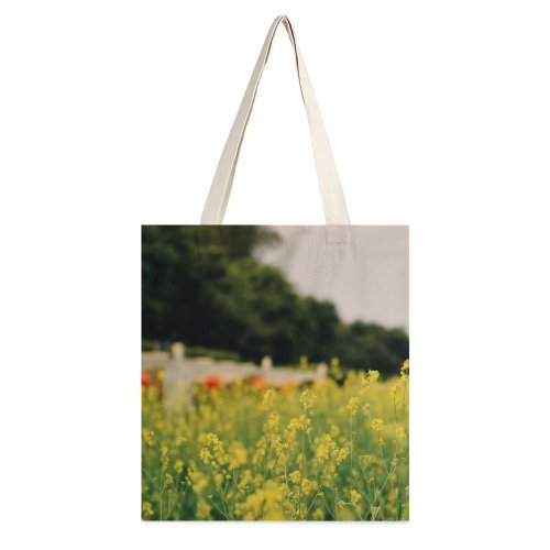 yanfind Great Martin Canvas Tote Bag Double Field Grassland Outdoors Countryside Farm Rural Meadow Plant Female white-style1 38×41cm