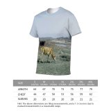 yanfind Adult Full Print T-shirts (men And Women) Agriculture Bush Cattle Country Countryside Cow Creature Daytime Dry Farm Farmland Fauna