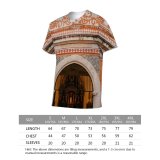 yanfind Adult Full Print T-shirts (men And Women) Aged Arch Architecture Cathedral Church City Daytime Decor Decorative Dry Entrance Exterior