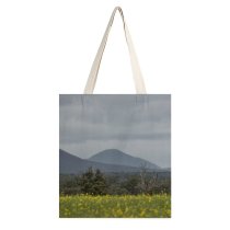 yanfind Great Martin Canvas Tote Bag Double Field Grassland Outdoors Countryside Farm Meadow Rural Grey Slope white-style1 38×41cm