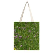 yanfind Great Martin Canvas Tote Bag Double Field Grassland Outdoors Countryside Farm Rural Meadow Plant Flower Dianthus white-style1 38×41cm