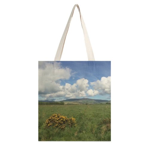 yanfind Great Martin Canvas Tote Bag Double Field Outdoors Grassland Countryside Farm Rural Pasture Isle Meadow Land Ranch Landscape white-style1 38×41cm