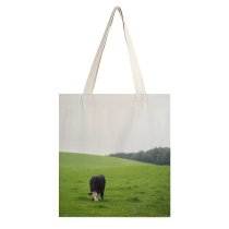 yanfind Great Martin Canvas Tote Bag Double Field Grassland Outdoors Cattle Cow Countryside Farm Rural Pasture Meadow Scotland Grazing white-style1 38×41cm