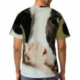 yanfind Adult Full Print T-shirts (men And Women) Agriculture Beef Bovine Bull Cattle Cow Face Dairy Farm Farming Field Herd